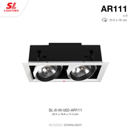 SL LIGHTING โคมไฟดาวน์ไลท์ฝังฝ้า Downlight ขั้ว GU5.3 AR111 รุ่น SL-6-562