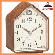 [Direct from Japan][Brand New]Seiko Clock Alarm Clock, Place Clock, Natural Nature Sound, Analog Switchable Alarm, PYXIS PYXIS, Brown, Wood grain pattern, NR444A