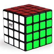ALV QiYi QiYuan 4x4 Black with Sticker Magic STEM Cube, Qi Yi MoFangGe 4x4x4 Smooth Speed Puzzle