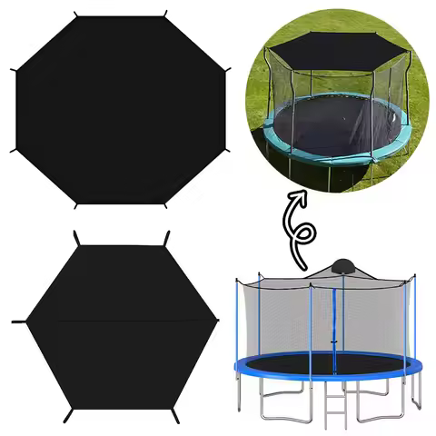 10/12/14ft Outdoor Trampoline Cover Sun Protection Trampoline Roof Trampoline Sun Shade Cover for Ou