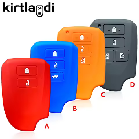 2/3/4 Buttons Remote Key Hodler Keychain Cover for Toyota Yaris HAIs 2020 Hiace 200 Sienta Silicone 