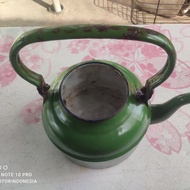 Kettle Antique Vintage Enamel Teapot/ 5160