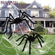 Halloween Spider Decoration - Halloween Scary Giant Spider - Outdoor Plush Spider Decorations - Scar