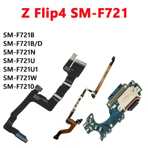 Mainboard LCD Display Spin Axis Flex Cable Charging Port Board Signal WIFI For Samsung Galaxy Z Flip