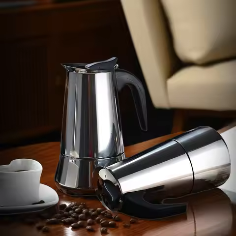 Coffee Pot Stainless Steel Filter Italian Espresso Coffee Maker Percolator Tool 200/300/450/600Ml Mo
