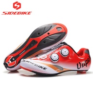 【ready】Sidebike road cycling shoes carbon sole road bike shoes men racing professional athletic bicycle sneakers ultralight self-lock red green SD004