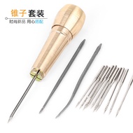 Copper Awl for Shoe Repair Straight Hook Curved Needle Awl Crochet Hook Shoe Repair Tool Sole Stitch