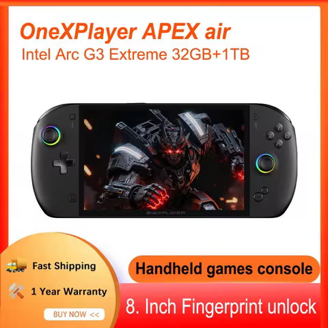 OneXPlayer APEX AIR Windows Handheld Game Console Intel Arc G3E 8" 120Hz VRR Screen 85Wh Swap Batter