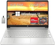 2022 HP 15.6" FHD Laptop Computer, AMD Ryzen 5-5500U Processor(Beats Intel i7-1065G7), 8GB RAM, 256GB PCIe SSD, AMD Radeon Graphics, HD Webcam, Bluetooth, Wi-fi, Win 10, Silver, 32GB USB Card
