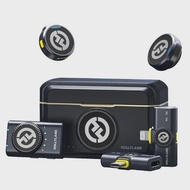 Hollyland Lark M2 ไมโครโฟนไร้สายแบบคอมโบการบันทึกลดเสียงรบกวนสําหรับโทรศัพท์มือถือและกล้องอุปกรณ์เสร