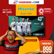 Hisense 43" 50" 4K UHD LED Youtube Netflix Wifi Dual Band SmartTV Television 电视机 E6K Series