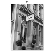 ภาพศิลปะผนังแฟชั่นรถสีดำขาวหรูหรา - โปสเตอร์และภาพพิมพ์สไตล์นอร์ดิกสำหรับตกแต่งบ้าน 1001