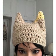 HANDMADE BEANIE CAT HAT/ CAT HAT/ CAT HAT CAT BEANIE HAT CUTE BEANIE HAT VIRAL/ KOREAN FASHION AESTH