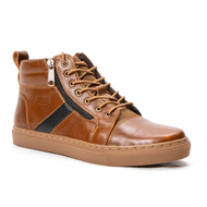 Sepatu Pria Casual Sneakers Kulit  Mahanta High Top Leather Q74