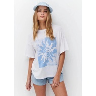 MISHIANA Australian Brand GHANDA Girls Summer Dropped Shoulder Casual Versatile Loose Blue White Sun