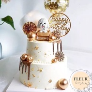 POODLE FIGURE CAKE TOPPER Birthday CAKE Decoration/ Birthday CAKE Accessories/