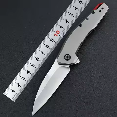 KS 1415 Stainless Steel Knife 8Cr13MoV Blade 420 Steel Handle New Folding Pocket Knife Camping Knive