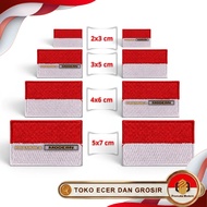 MERAH Bet logo flag red and white embroidery size 2x3 3x5 4x6 5x7 cm retail