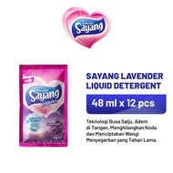 Sayang Lavender Liquid Detergent 48 ml x 12 Sachet