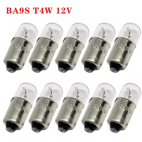 4/10PCS T11 T4W ba9s H6W 12V turn signal Halogen Brake Indicator panel map door Glass Halogen Cleara
