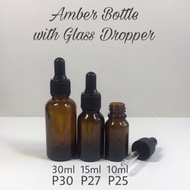 10ml Amber Bottle with Glass Dropper