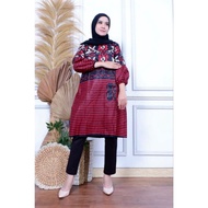 Shanaya Baju Batik Solo Tunik Cempaka Salur HN batik cantik untuk kerja kuliah kondangan batik wanit