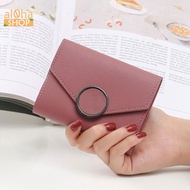 V092 mini women's hand-held wallet with round lock and many compact compartments - al0ha Shop