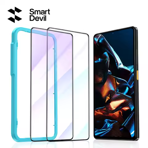 SmartDevil Full Cover Tempered Glass for Xiaomi POCO X6 Pro F5 X5 Pro F3 F4 F6 Pro X3 Pro HD Screen 