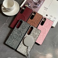 For Sony Xperia 1 VI VII 10 VI 5 VI Case Soft PU Magnetic Wireless Charging Protector Back Cover Cas