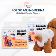 ANJING  BETINA - FEMALE (DOG DIAPERS) - Popok Diapers Pampers Anjing / Kucing Loop Mens Anti Bocor