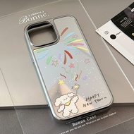case for iphone xr 11 12 13 14 15 16 pro max plus air back cover new year fireworks pattern mirror p