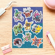 Pokemon Violet Future Paradox Sticker Sheet | Cute Waterproof Laptop Stickers by The Kawaii Lab