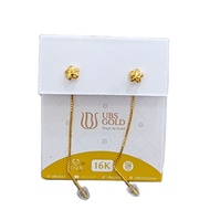 Anting Jarum UBS bintang star kadar 700 16 karat 16k Anting Panjang Gold Earring