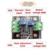 LOVIVER Current To Voltage Module 4-20mA To 0-10V Isolation  Signal Converter With Green Base