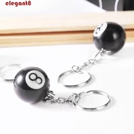 ELEGANT Billiards Keychain Creative Mini Fashion Resin Ball Round Ball No. 8 NO.8 Key Chain