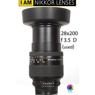 Nikon 28x200mm Nikkor f3.5 D len (used)
