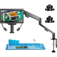 TOMLOV 7inch 1500X Zoom 3D Dual Lens Digital Soldering Coin Repairing Microscope Flexible Arm HDMI/U