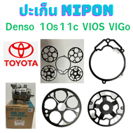 ปะเก็นคอมแอร์ VIGO NIPPON DENSO 10S11C เพลทคอมแอร์ ชุดซ่อม คอมแอร์ VIOS YARIS VIGO แผ่นเพรท+ประเก็น อะไหล่คอมแอร์ เพลทคอม เพลท ปะเก็นคอมแอร์ ปะเก็น 1ชุด5ตัว