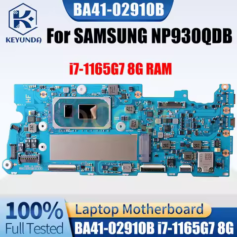For SAMSUNG Galaxy Book2 NP930QDB Notebook Mainboard BA41-02910B BA92-22164B Core i7-1165G7 8G RAM L