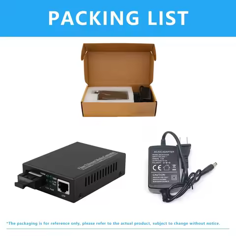 1PCS Gigabit SFP Media Converter 1 SFP to 1 RJ45 Transceiver 10/100/1000M Fiber Optic Switch With 3K