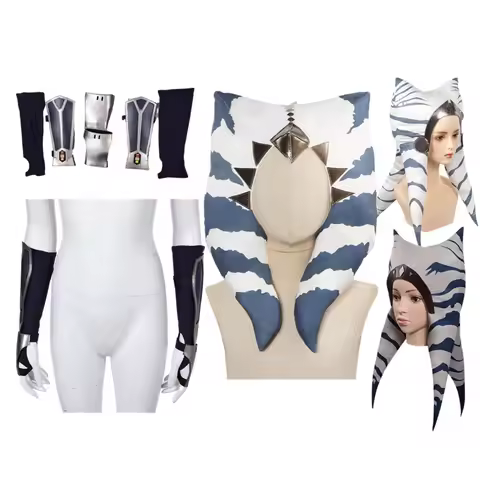 Asoka Cosplay Gloves Adult Women Fantasia Halloween Carnival Party Costume Accessories