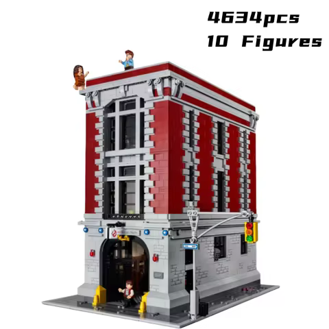 4634PCS Ghostbusters Firehouse Headquarters Building Blocks Bricks Kit Compatible 75827 Creative Mod