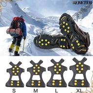BEBETEB Ice Gripper Spike, Universal 10 Teeth Ice Claw,  Anti-Slip Spike Shoe Covers For Shoes