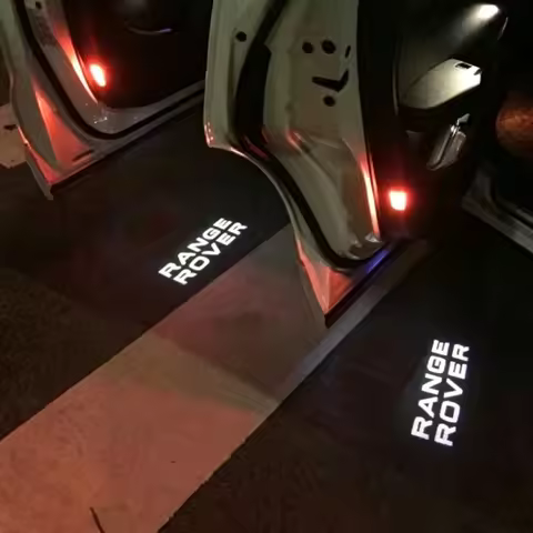 Led Car Door Welcome Laser Projector Logo Ghost Shadow Night Light Fit For Land Rover Range Rover L3