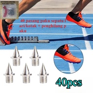 40pcs Spike Running Shoes Athletic Nail Shoes For Running Sprint High/lopat Long Distance Sprint Run