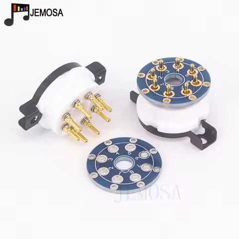 EIZZ Ceramic 8Pin Tube Socket For KT88 EL34 5AR4 6L6 6CA7 6SL7 6SN7 Vacuum Tube HIFI Audio Vintage A