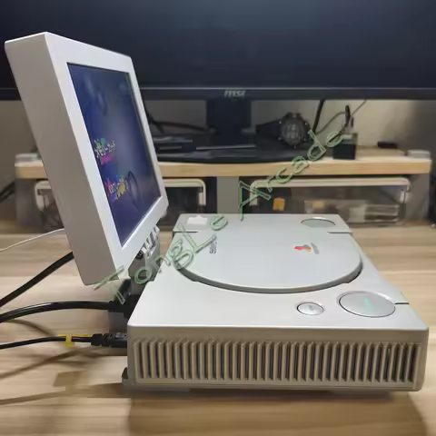 Design for PS1 Game Console, DC 5V Screen, 3D Print LCD Mini Monitor, 8 INCH Portable Display, Built