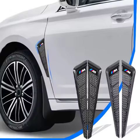 A Pair Car Side Fender Spoiler Wind Knife Side Gills Air Vent Decal Side Wing Sticker For BMW M F20 