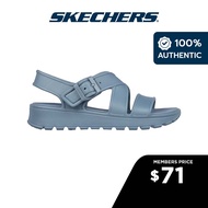 Skechers Women Foamies Footsteps Summer Bliss Sandals - 111575-BLU Anti-Odor Dual-Density Hanger Optional Machine Washable Luxe Foam
