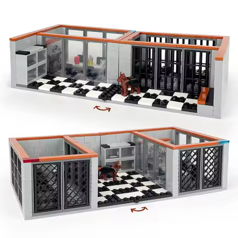 Prison City Police Station Interrogation Room Mini Action Figures MOC Soldier Arsenal Gun Army Playm